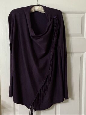 Chico's Deep Plum Knit Cardigan
